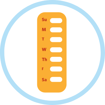Utilize the pill tracker that you may have received with your starter kit